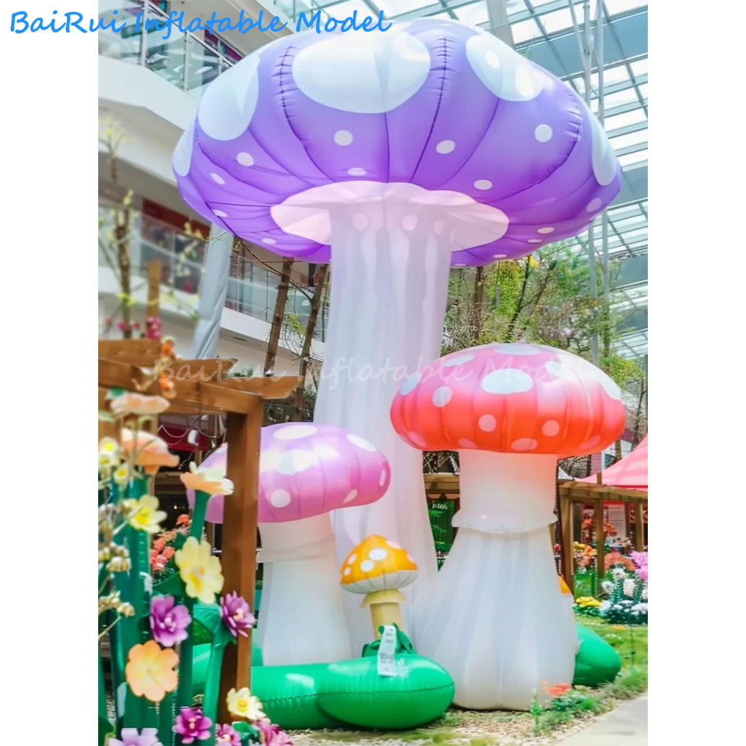 Outdoor Camping Exhibition - Giant Inflatable Cartoon Mushroom Air Blow
