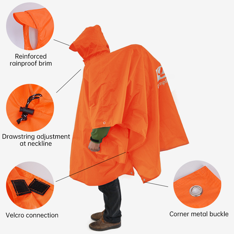 3 In 1 Waterproof Raincoat Lig - огляд і ціна Camping Rain Poncho