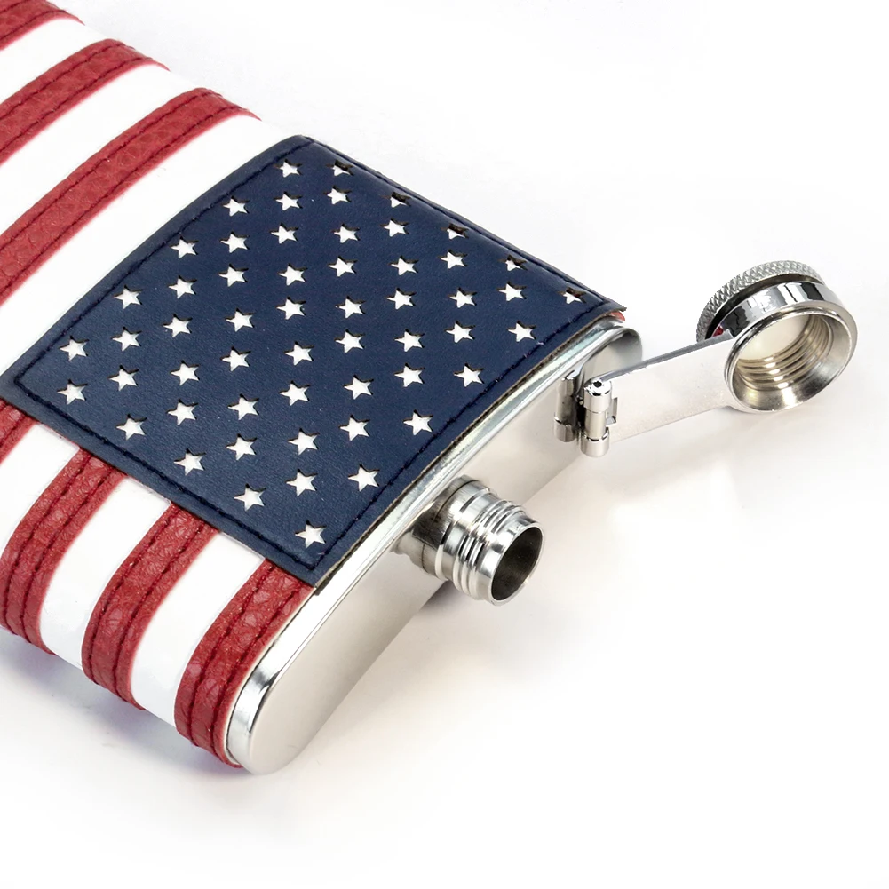 USA Flag  Wine Pot Leather Cov - огляд і ціна Outdoor Camping Usa