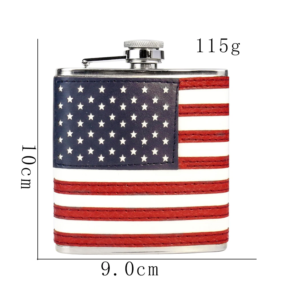 USA Flag  Wine Pot Leather Cov - огляд і ціна Outdoor Camping Usa