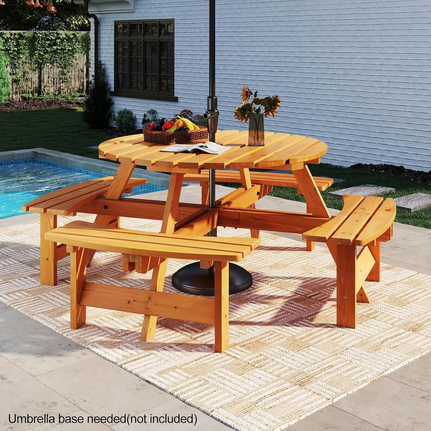 USA Stock8-Person Wood Picnic  - огляд і ціна Outdoor Camping Usa