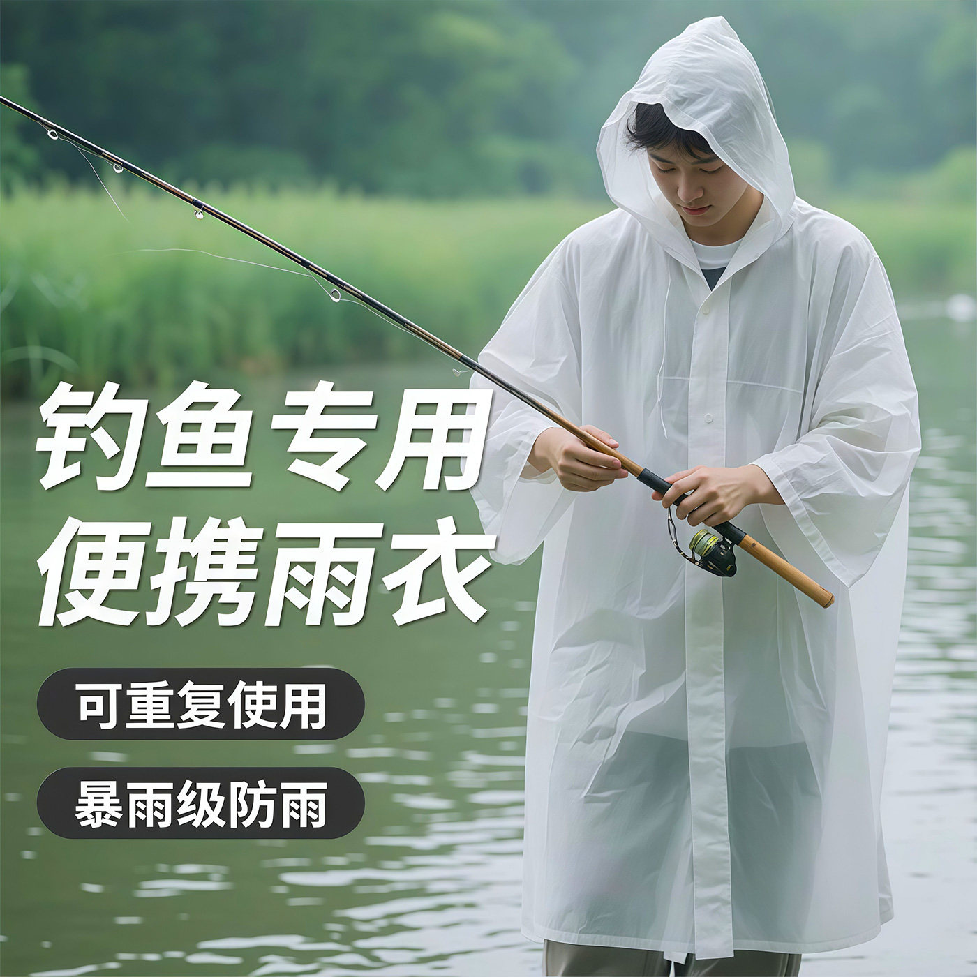 EVA Raincoat Reusable Thickene - огляд і ціна Camping Rain Poncho