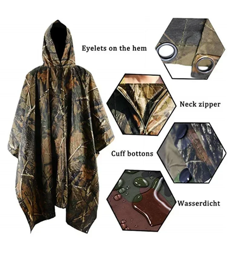3 in 1 Multifunctional Raincoa - огляд і ціна Camping Rain Poncho